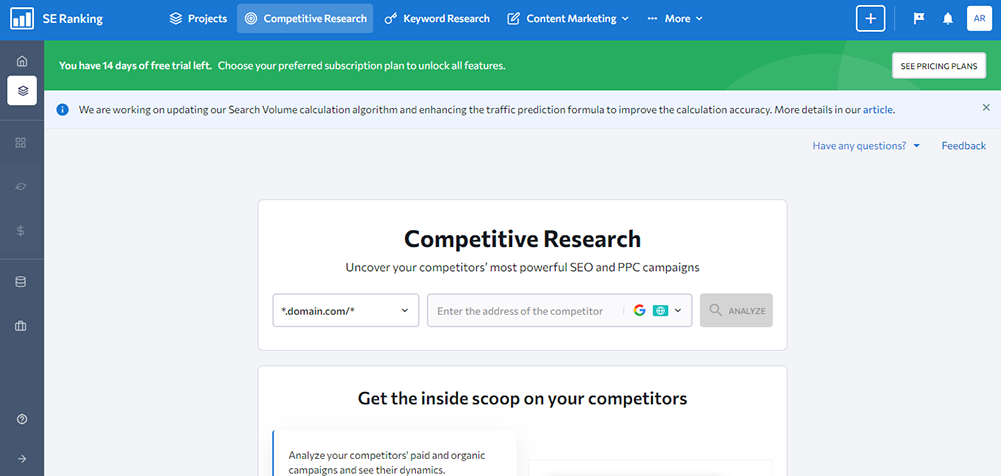 4. Competitor Analysis Tool