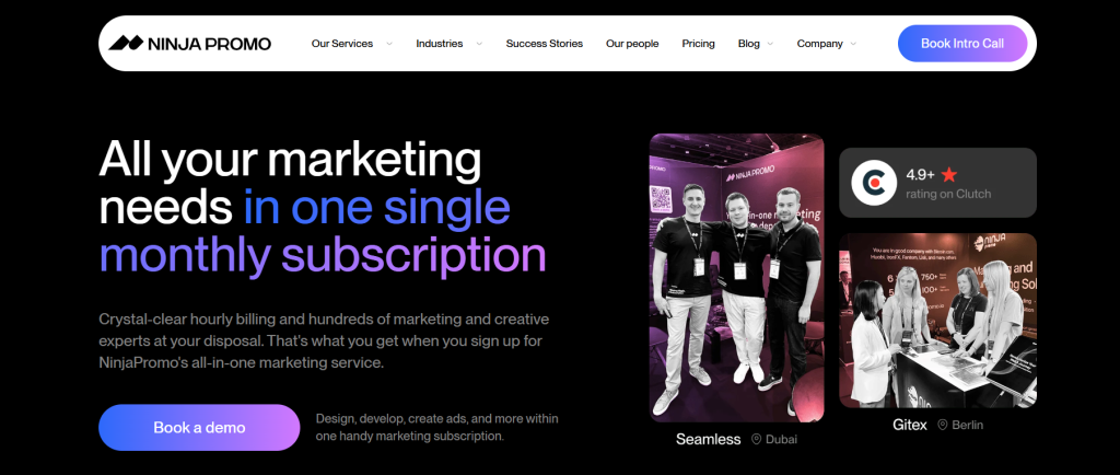 website overview of ninjapromo