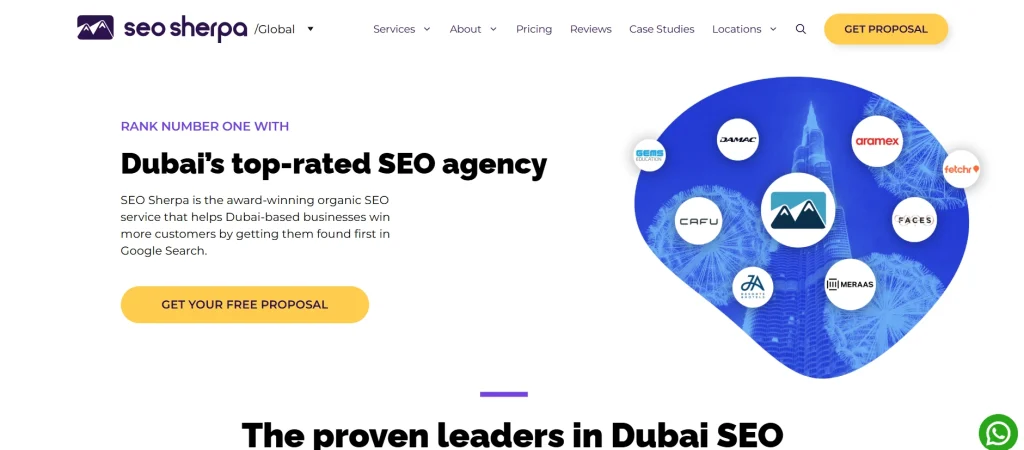 website overview of seosharpa