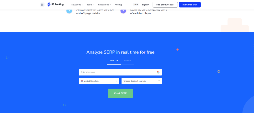 SE Ranking review 2026- serp checker tool